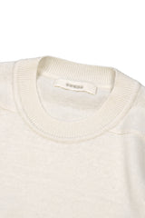 12GG Wool Linen Crew Neck Pullover (UM101-UPO12) / OFF WHITE