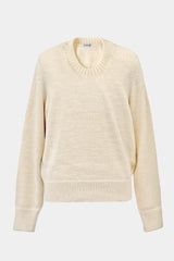 low-gauge knit L/S U-neck PO(PU325-MPO04) / Ivory