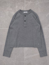 【WOMENS】 CASHMERE HENLEY-NECK L/S PULLOVER