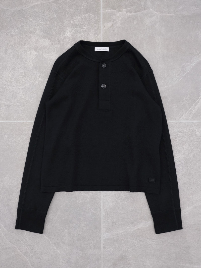 【WOMENS】 CASHMERE HENLEY-NECK L/S PULLOVER